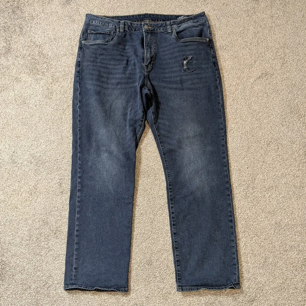 BUFFALO DAVID BITTON Relaxed Straight Blue Denim Jeans; Size 40 x 32